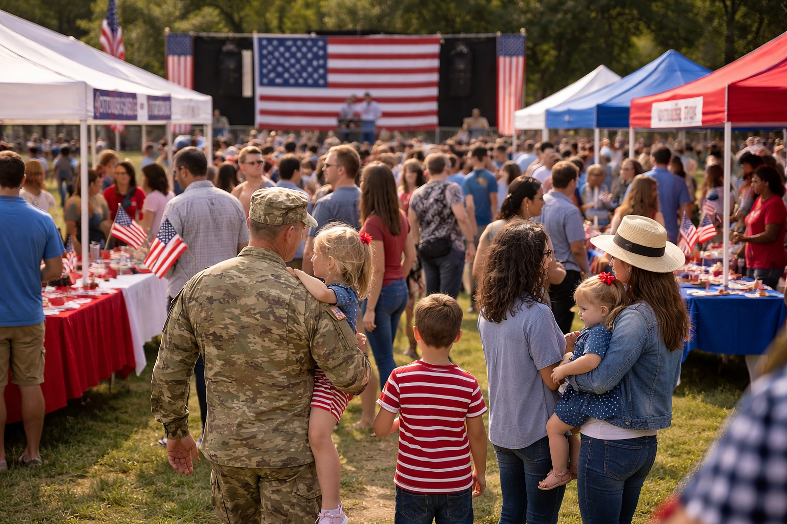 Community event with families